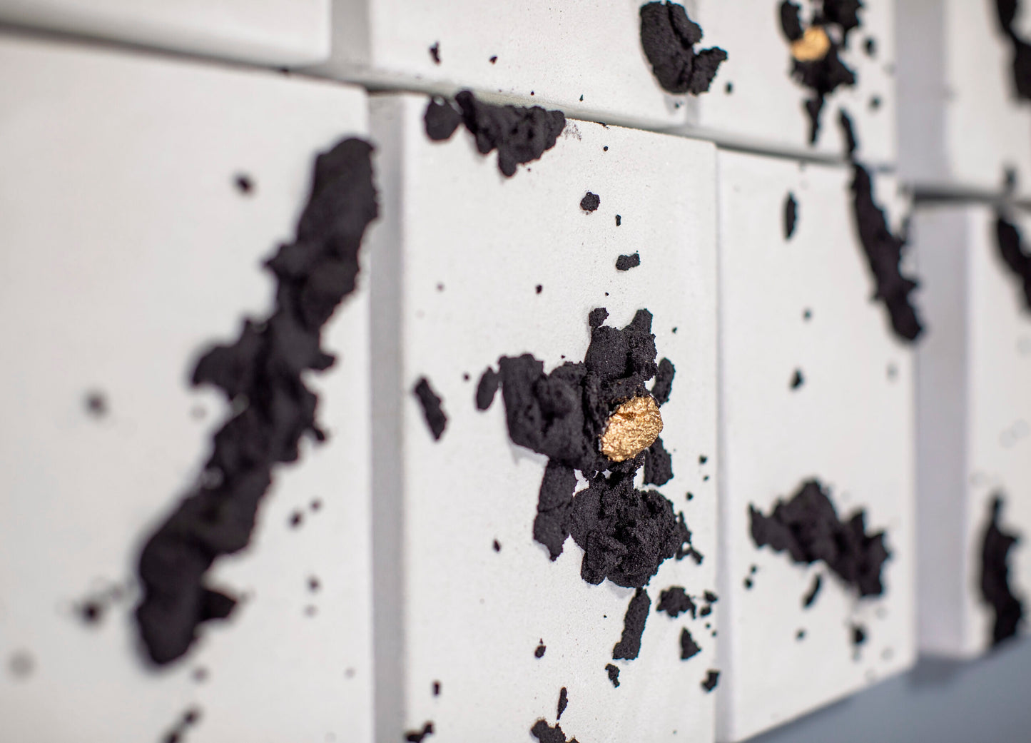 Matthew Samson Emulsion (stardust, marble dust, paint) marble dust on paint