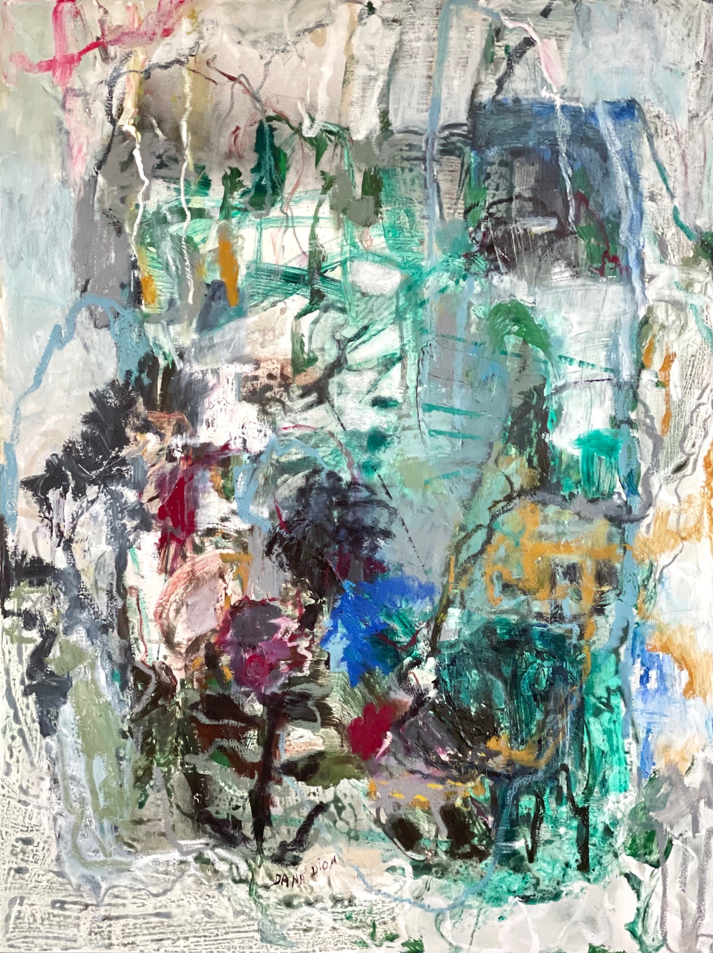 Acrylic and oil on canvas, Dana Dion