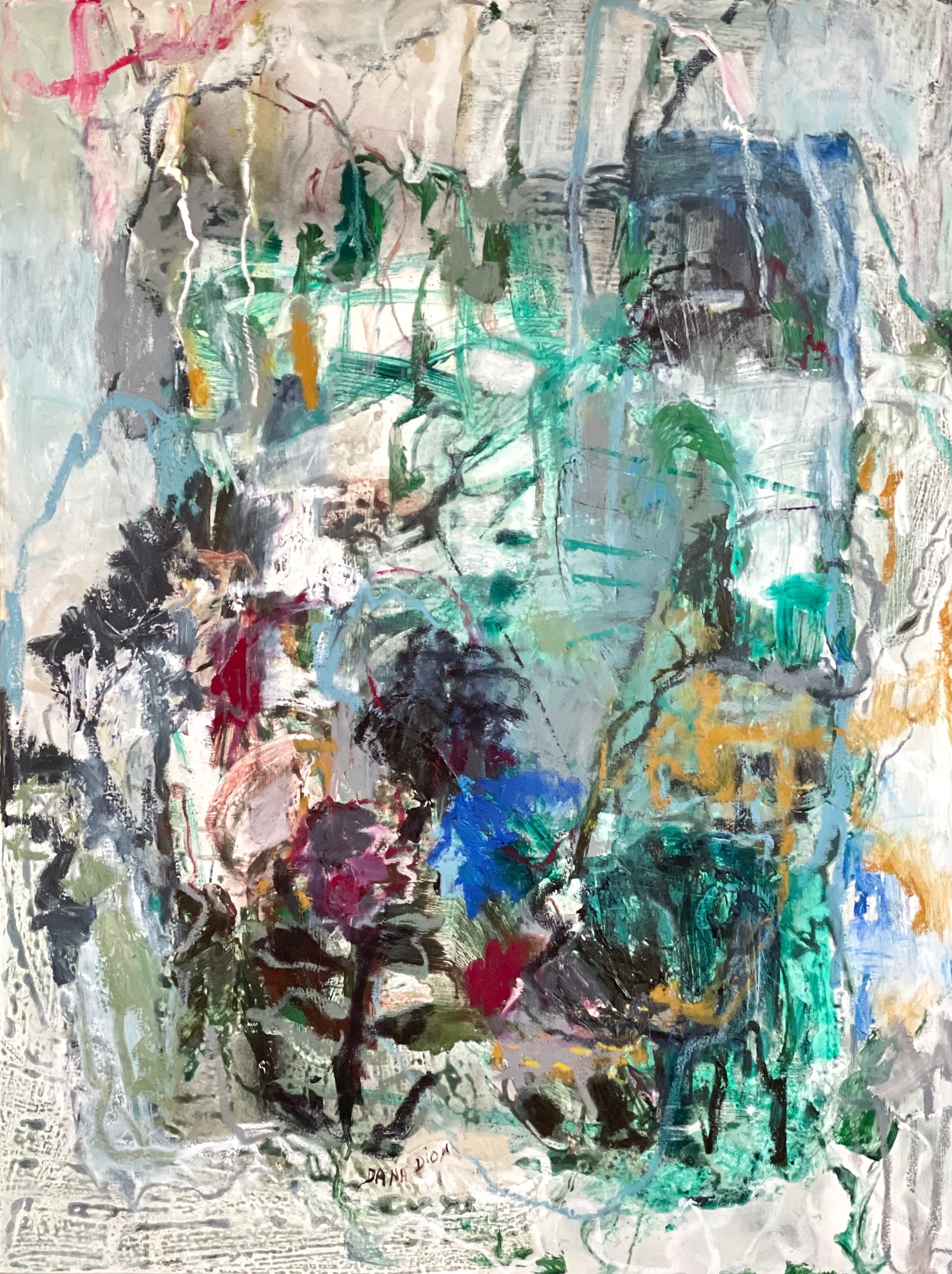 Acrylic and oil on canvas, Dana Dion