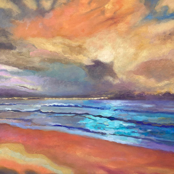 Susan Lawrence oil on wood 30x30