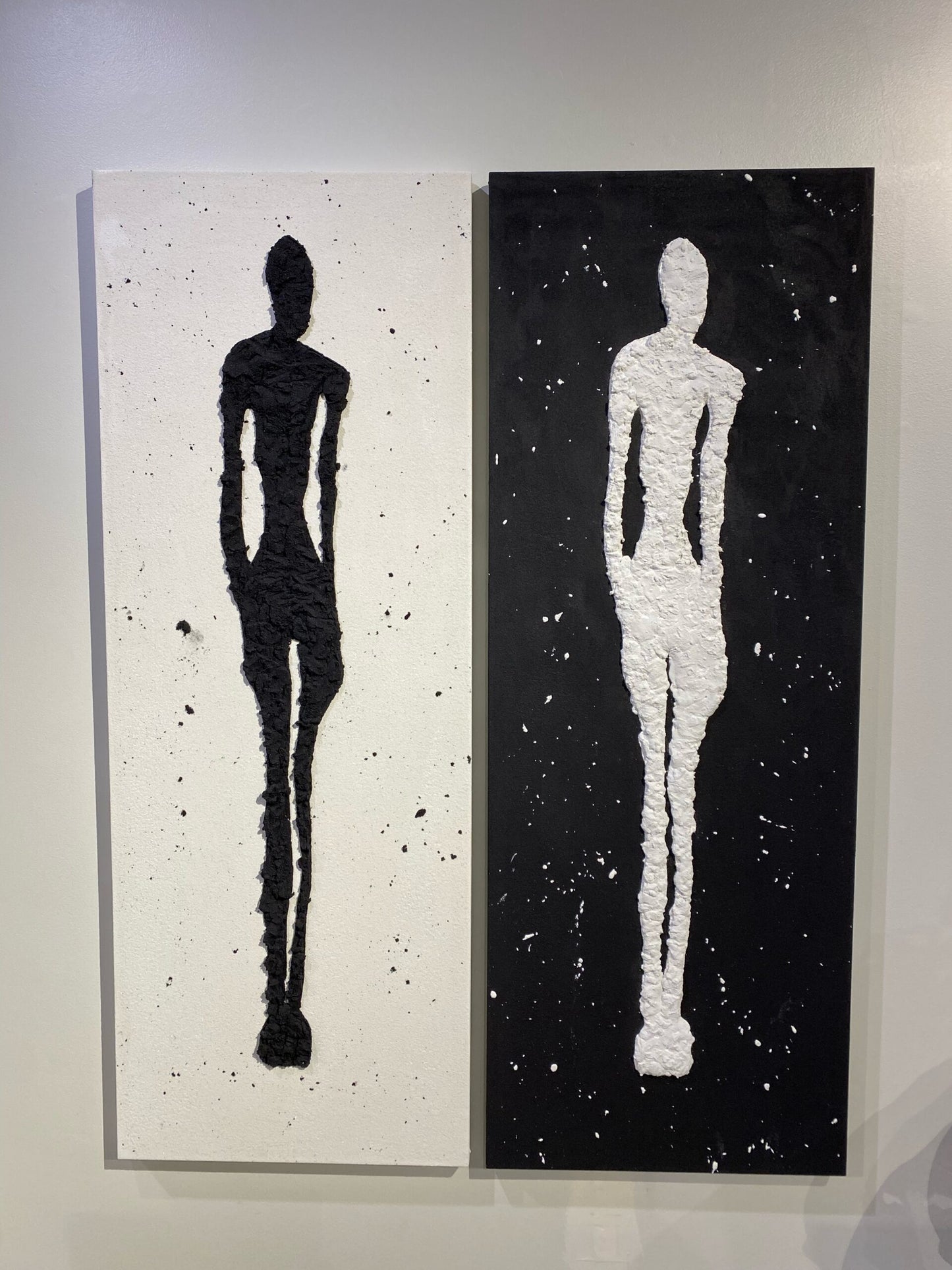 Matthew Samson Emulsion stardust, marble dust, paint marble dust on canvas