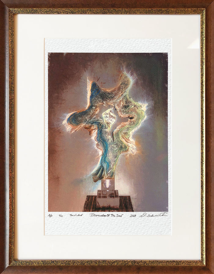 Illumination of the Soul by Dorit Schwartz, original lithograph, mixed media on paper