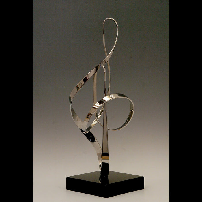 Gary Traczyk – Infinity, original sculpture in stainless steel on granite