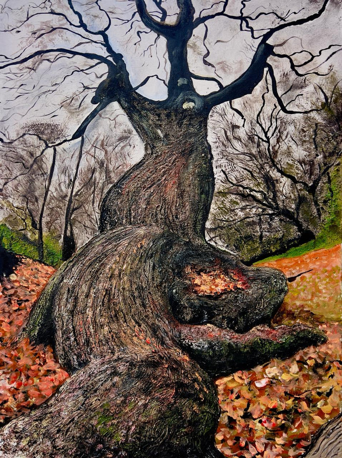 Yoram Gal – Growth, sky’s the limit, original painting in acrylic, ink, gouache on canvas
