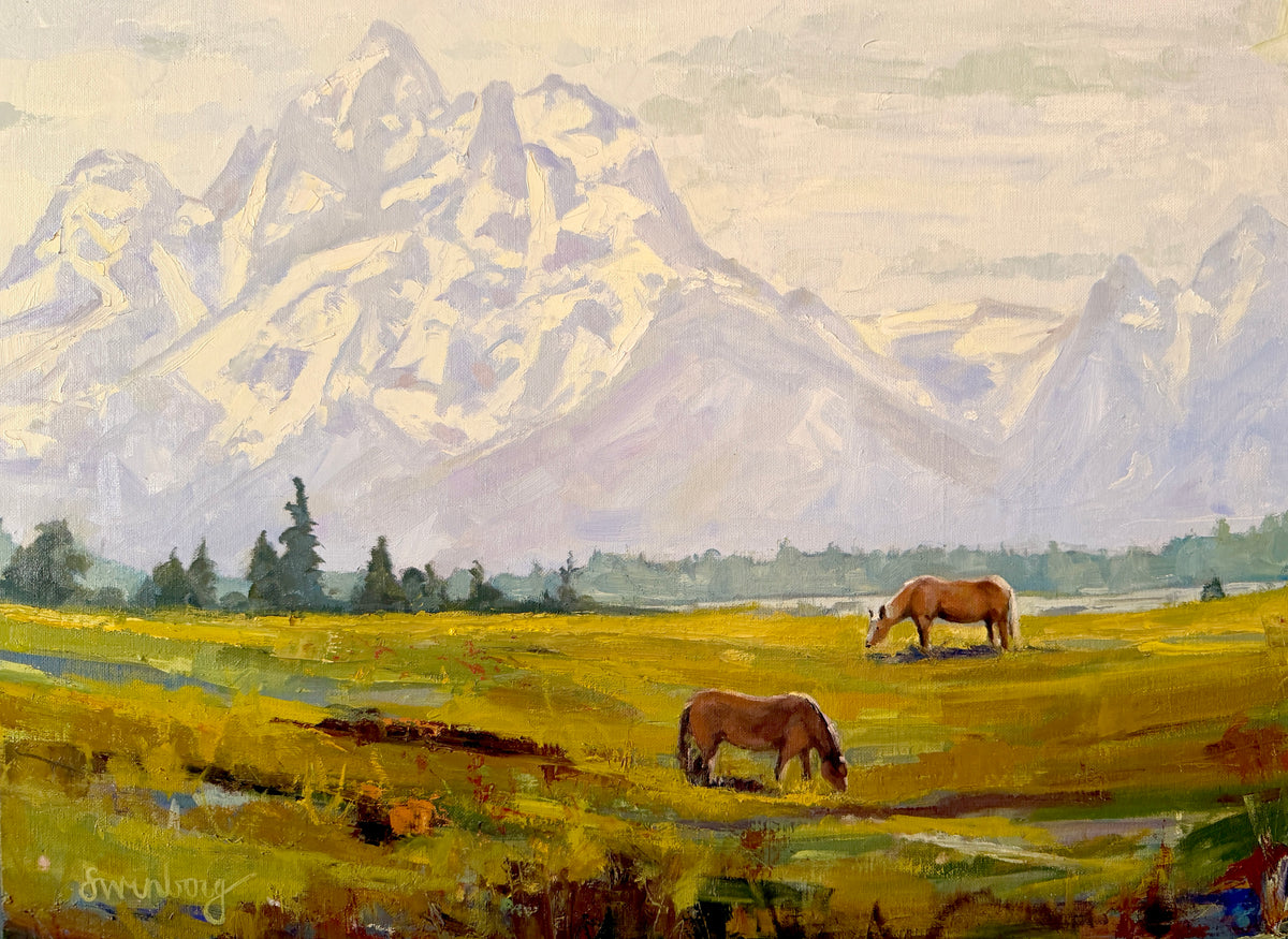Swede Winborg – The Grand and the Meadow, original painting in oil on canvas