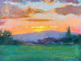 Patrick Campbell – Last Sun, original painting in pastel on sanded paper