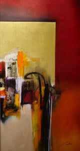 Pablo and Efraín Castro – Oleo (60 x 32 in), original painting in oil on canvas, view 3 of 4