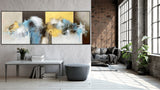 Pablo and Efraín Castro – Oleo (89 x 32 in), original painting in oil on canvas, shown in a loft interior