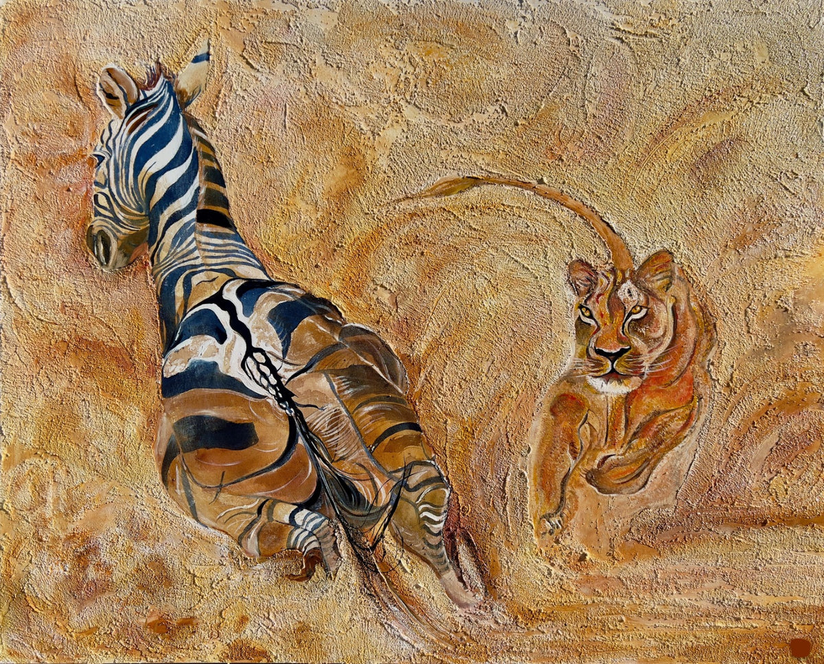 Yoram Gal – Dance of Life, original painting in acrylic, ink and gouache on canvas