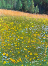Patrick Campbell – Wildflowers, original painting in pastel on sanded paper