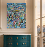 Jerusalem Night by Yoram Gal, room mockup