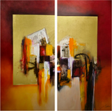 Pablo and Efraín Castro – Oleo (60 x 32 in), original painting in oil on canvas, view 1 of 4
