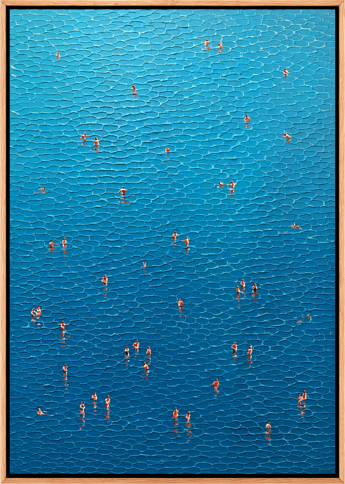 Steven Dragan – Swimming in Color (37.5 x 49.5 in), original painting in heavy body acrylic on canvas