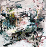 Dana Dion – Along The Walk, original painting in mixed media and acrylic on canvas