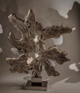 Dorit Schwartz – Infinite Ray, original sculpture in white quartz and teak wood, view 1 of 2