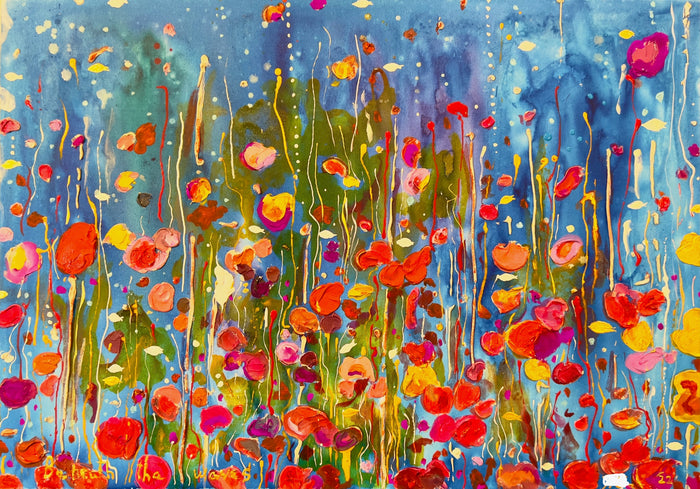 Yoram Gal – Beneath The Waves, original sculpture in acrylic, ink and gouache and more on canvas