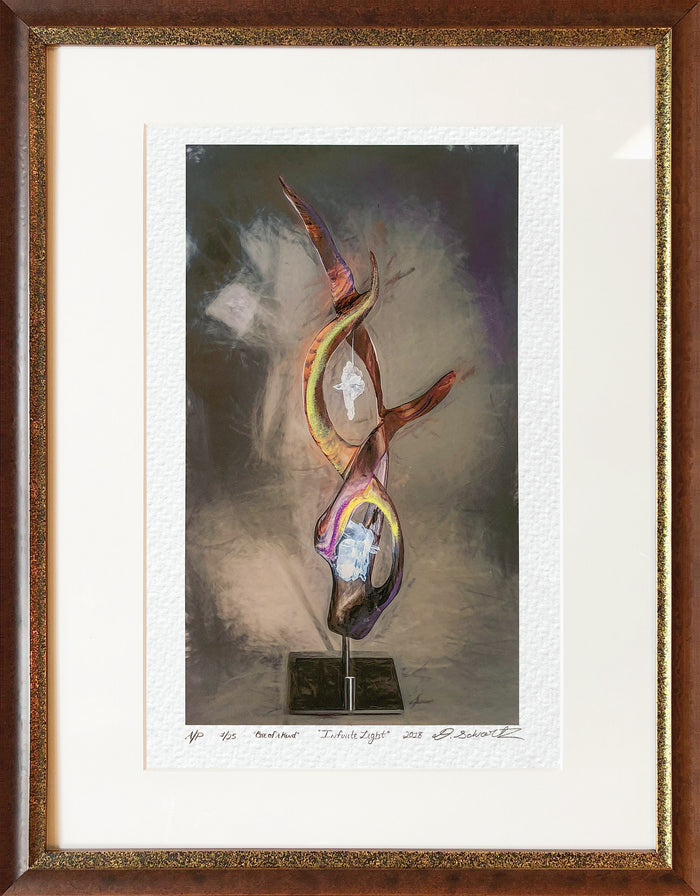 Infinite Light by Dorit Schwartz, original lithograph, mixed media on paper