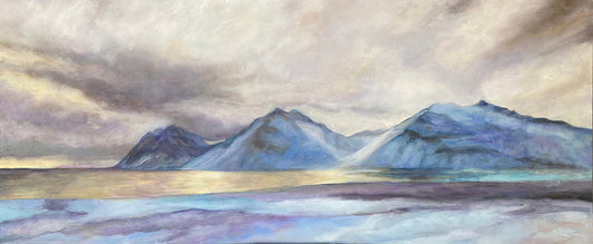 Susan Lawrence Oil on wood 25x60